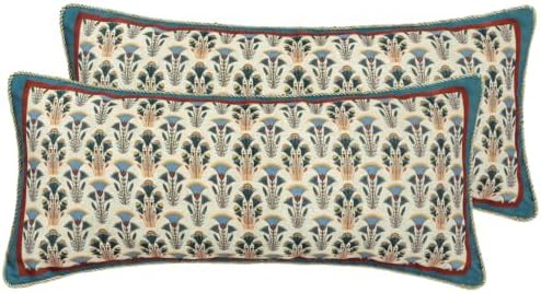 patdrea French Vintage Lumbar Throw Pillow Cover,12"x28",Set of 2 by patdrea