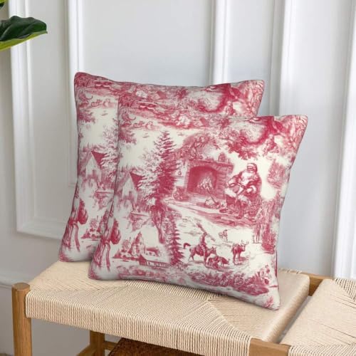 Vintage Santa Claus Throw Pillow Covers 18x18 inch Set of 2 - Image 4