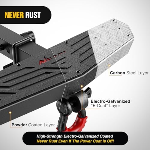 Nilight Hitch Step 2" Receiver Universal with Anti-Theft D-Ring Shackle