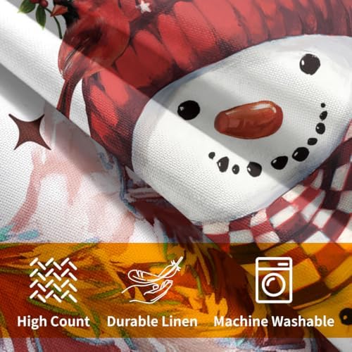 Merry Christmas Snowman Pillow Covers 22x22 Set of 2 Highly Absorbent - Image 6