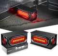 Nilight Steel Trailer Light Boxes Kit w/Oval Tailight Round Marker Lamp