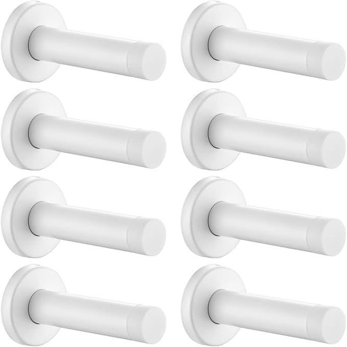 JQK Door Stopper White, 304 Stainless Steel Thicken 1mm Sound Dampening Door by Homeimprovement