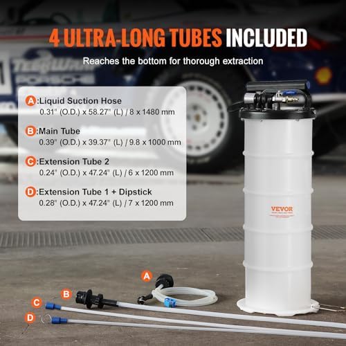 VEVOR 6.5L Pneumatic/Manual Oil Extractor Pump, Fluid Extractor Pump - Image 4