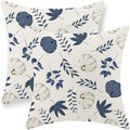 Fall Pillow Covers 20x20 Inch Set of 2 Navy Blue Pumpkin Maple Leaf Pillowcase for Home fall Decor Linen Throw Pillow Covers Autumn Thanksgiving Decorations Outdoor Cushion Case for Couch Sofa by Gohdiwh