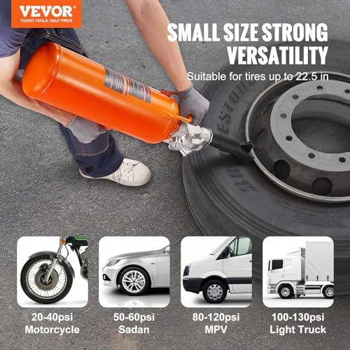 VEVOR Tire Seater, 2.1 Gal/8 L Air Tire Blaster, 120 PSI Handheld, Portable Tire Inflator Tool, 85-116 PSI Operating Pressure for Tractor Truck ATV Car and Automobile Repair - Image 2