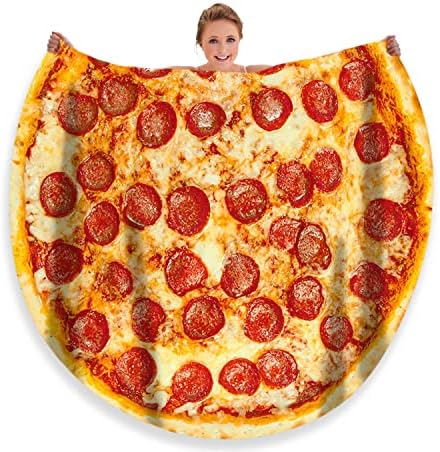 Moonysweet Pizza Blanket for Adults & Kids - Novelty Food Blanket, Fuzzy Fleece, 80 inches by MoonysweetHome