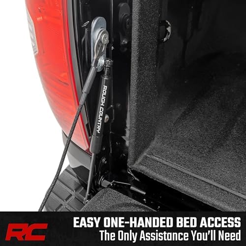 Rough Country Hydraulic Tailgate Assist for Toyota Tundra (2007-2021) - Driver-Side, Slow-Release Tailgate Damper