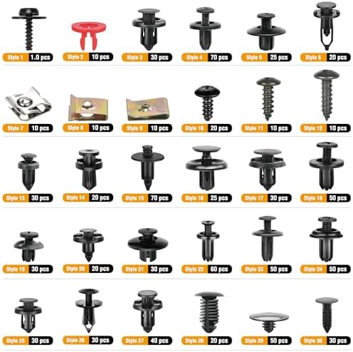 GOOACC 941Pcs Car Retainer Clips and Auto Body Fasteners Assortment - Image 3