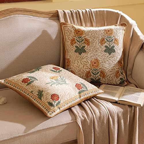patdrea Designer French Vintage Square Throw Pillow Cover,18"x18" - Image 6