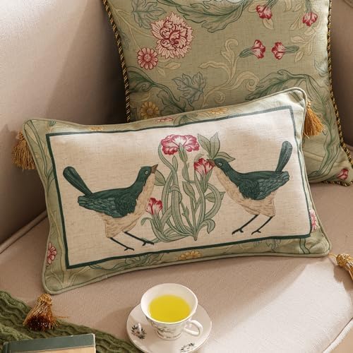 patdrea Designer French Vintage Throw Pillow Cover,12"x20",Set of 2 - Image 2