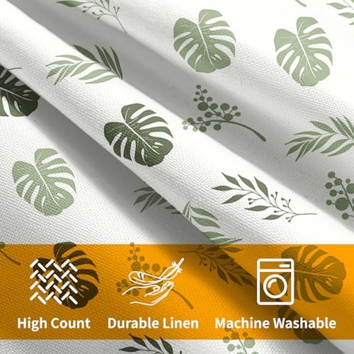 Sage Green Spring Pillow Covers 18x18 Set of 2 Leaf Throw Pillow Covers Botanical Leaves Pillowcase Linen Decoration Farmhouse Soft Decorative Tropical Plants Cushion Case Couch for Indoor Home Decor - Image 6
