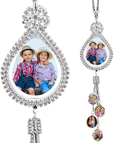 Car Charms for Rear View Mirror Photo Frame Personalized Custom Photo Gift Personalized Car Interior Accessories Water Drop Ornaments by Brocade+Creek