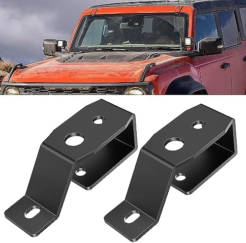 Nilight 2PCS Mounting Brackets for Ford Bronco | for Ford Bronco 2021 2022 2023 2024 2025 2026 Lower Windshield Hinge and A-Pillar Brackets for Offroad LED Fog Light Pods