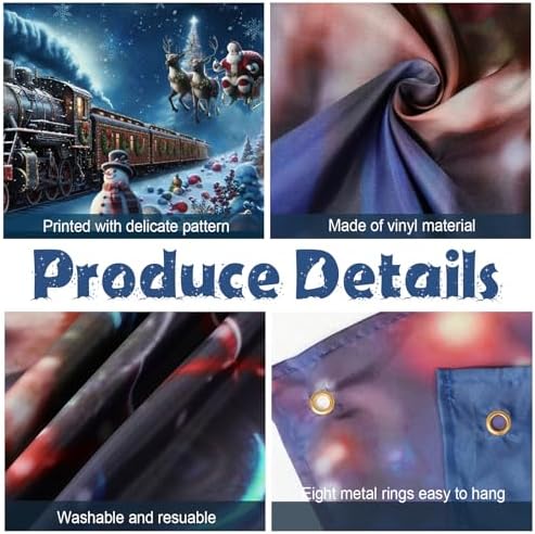 Preboun Christmas Polar Garage Door Decoration 7 x 16 ft Believe Train - Image 3