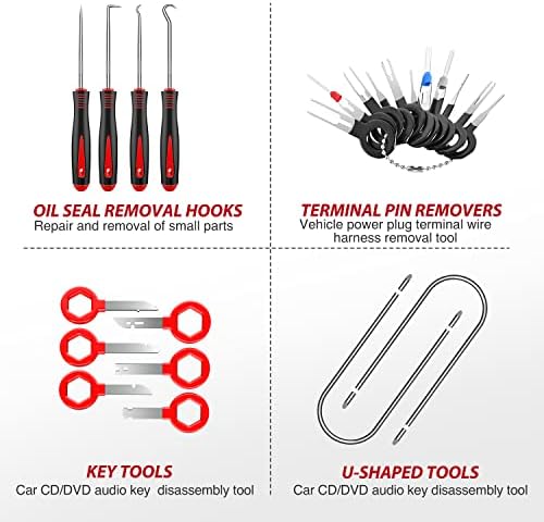 Nilight 200Pcs Trim Removal Tool, Auto Push Pin Bumper Retainer Clip Set