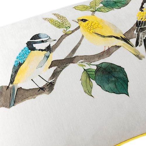 JWH Colorful Bird Throw Pillow Cover, Beige, 14 x 24 Inch - Image 3
