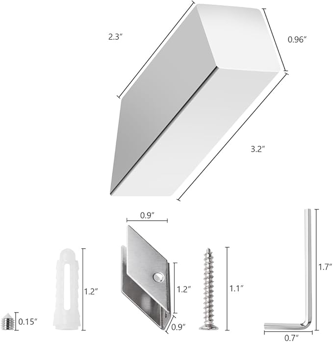 NINETREX Towel Hooks Chrome SUS 304 Stainless Steel 4 Pack Heavy Duty Modern - Image 5
