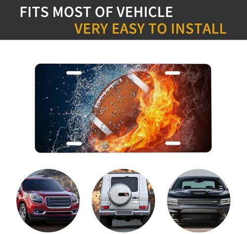 Football Ice Fire Front License Plate 6" * 12" for Women
