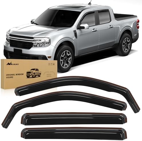 Nilight in-Channel Window Rain Guards for Ford Maverick 2022-2026, 4PCS