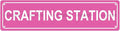 CRAFTING STATION Space Metal Tin Street Sign Bar Cafe Garage Cave Home Room by Unknown