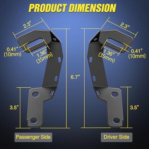 Nilight Ditch Light Brackets for Toyota 4Runner 2009-2023 Tundra 2007-2021