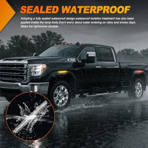 Nilight Fender Side Marker Lights 4PCS for 2020-2025 GMC Sierra 2500HD