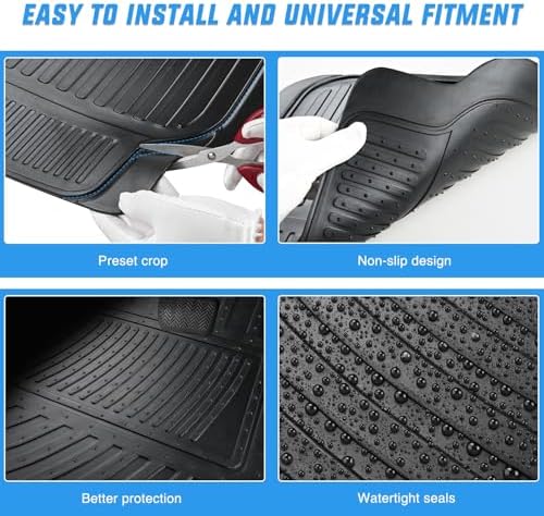 Nilight Rubber Floor Mats for Cars Trucks SUVs