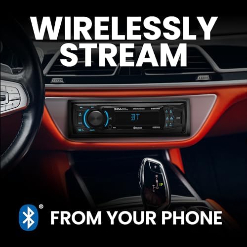 BOSS Audio Systems 625UAB Single DIN Bluetooth Car Stereo, AUX Input, USB