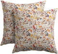 Fall Plant Pillow Covers 24x24 Set of 2 Autumn Red Cardinal Bird Maple Leaves Outdoor Throw Pillows Covers Vintage Rustic Farmhouse Decorative Farmhouse Cushion Case for Living Room Couch Sofa by Unknown