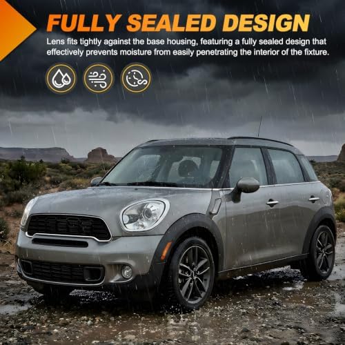 Nilight Fender Side Marker Light Lens 2PCS for 2011-2016 MINI Cooper R60