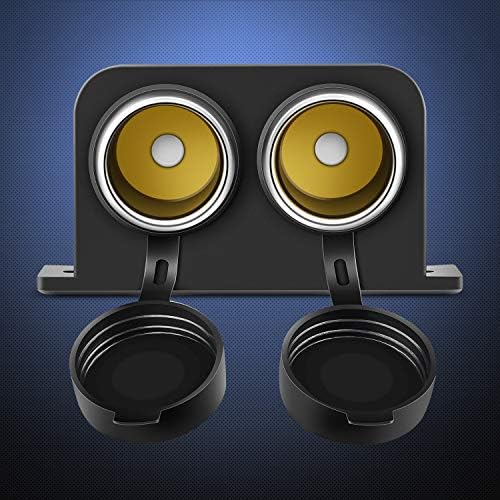 Nilight Dual Car Cigarette Lighter Socket DC 12V Waterproof Power Outlet