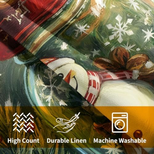 Merry Christmas Snowman Pillow Covers 20x20 Set of 2 Highly Absorbent - Image 6