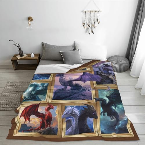 Dragon Blanket for Boys Men Dragons Throw Blanket for Kids Adults Ultra Soft Cozy Fleece Decor Blanket for Lovers Couch Sofa Bed 60"X80" - Image 5