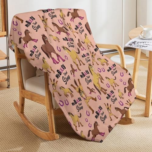 Socira Funny Horse Blanket Throw Blanket Funny Horse Gifts for Women Men Soft Sofa Throws for Travel Camping Bed Home Decor Car Birthday Gift 60"*80"（150 * 200cm） - Image 4