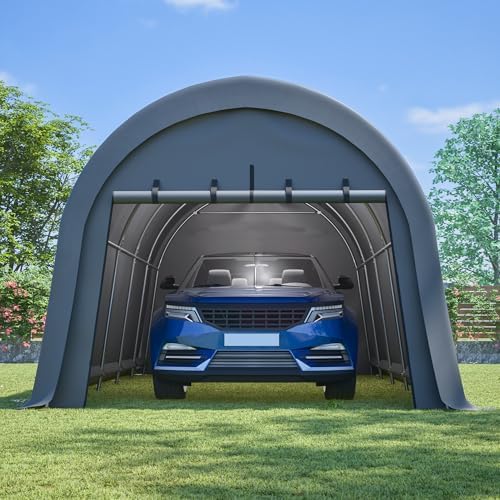 KEIKI 12x20 FT Carport Canopy, Commercial-Grade Steel Frame Garage, - Image 2