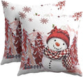 Merry Christmas Snowman Pillow Covers 18x18 Set of 2 Highly Absorbent by Unknown