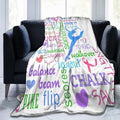 Gymnastics Blanket, Gymnast Gifts for Girls Gymnastics Lovers Teens Women Kids Birthday Soft Flannel Fleece Warm Cozy Throw Blanket for Sofa Bed Home Decor 80"X60" by Cvrozpwy