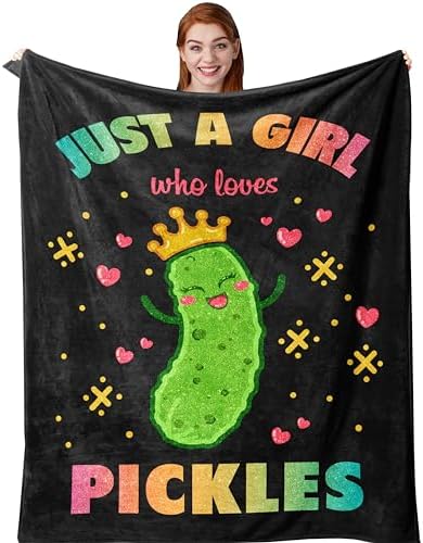 Amonee-YL Pickle Gifts, Pickles Blanket 60"X50", Pickle Gifts for Girls by Amonee-YL
