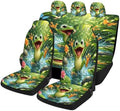 Happy Frog Rain Pattern Car Seat Covers, Trendy Universal Car Seat Protector Full Set, Automotive Seat Covers for Front Seats Rear Seat Back Seat Gift