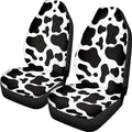 Cow Printed Car Seat Cover for Women Men, Front Bucket Covers Protector for SUV Truck Van Sedans, Black and White Breathable Car Accessories Automotive Vehicle Seat Covers
