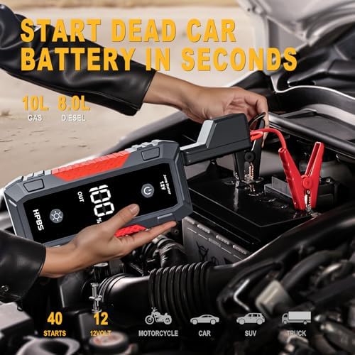 H50 Jump Starter - 5000A Jump Starter Battery Pack for Up to 10.0L Gas and 8.0L Diesel Engines, 12V Car Battery Jumper Starter Portable with 3.0" LCD Display, Jump Box - Image 2