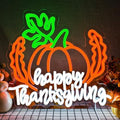 Happy Thanksgiving Neon Sign for Thanksgiving Decoration Pumpkin Neon Sign Happy Thanksgiving Light for Door Wall Art Window Home Party by zikdhf