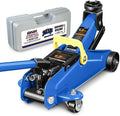 DNA Motoring 1.5 Ton Car Floor Jack Low Profile Hydraulic Trolley Service/Floor Jack, 1.5T / 3000 lbs Capacity, Lifting Range 5.3 Inch -12 Inch, with Storage Case, Blue, TOOLS-00327 by DNAMOTORING-Tools