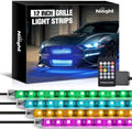 Nilight 4PCS 12" RGB LED Grille Light Strips with Wireless Remote Control