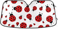 Ladybugs Scarab Car Windshield Sun Shade Cute Animal Foldable UV Ray Sun Visor Protector Sunshade to Keep Your Vehicle Cool (55" x 27.6")