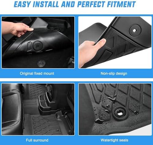 Nilight TPE Floor Mats for Tesla Model X 6 Seater