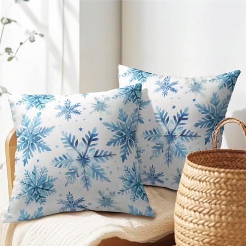 Christmas Snowflake Pillow Covers 22x22 Set of 2 Highly Absorbent - Image 7
