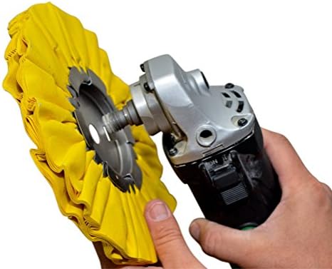 Zephyr Products AWY58-8WB Yellow 8" Airway Buffing Wheel with 1 LB Tripoli Bar Heavy/Medium Cut, 1 Pack - Image 2