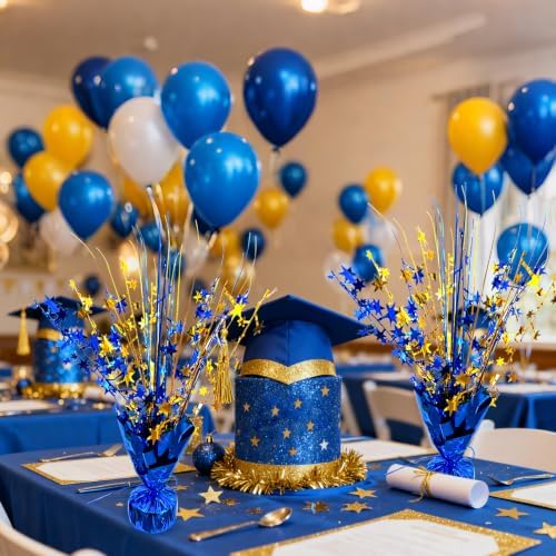 Blue and Gold Party Decorations Birthday Table Centerpieces Burst - Image 5