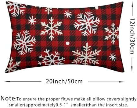 Winter Christmas Snowflake Pillow Covers 12x20 Set of 2 Highly Absorbent - Image 4